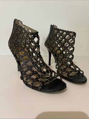 Michael Kors Caged heel shoes with studs, zipper
